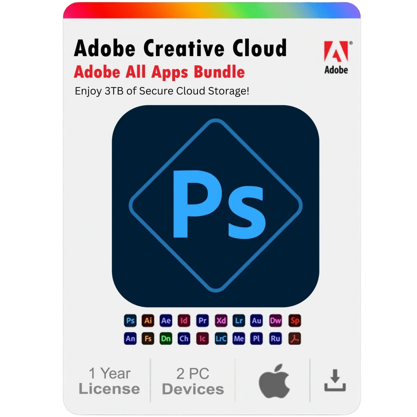 Adobe Photoshop Express 2025 1-Year Subscription for Mac (2 Devices)