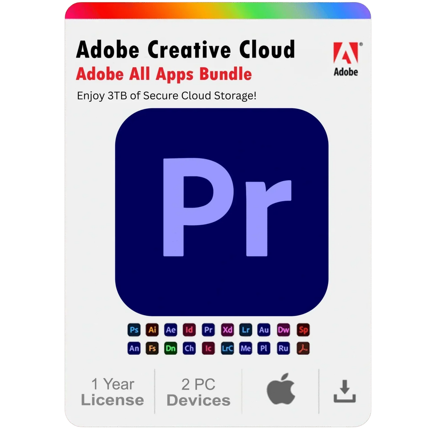 Adobe Premiere Pro 2025 – 1 Year Subscription for Mac (2 Devices)