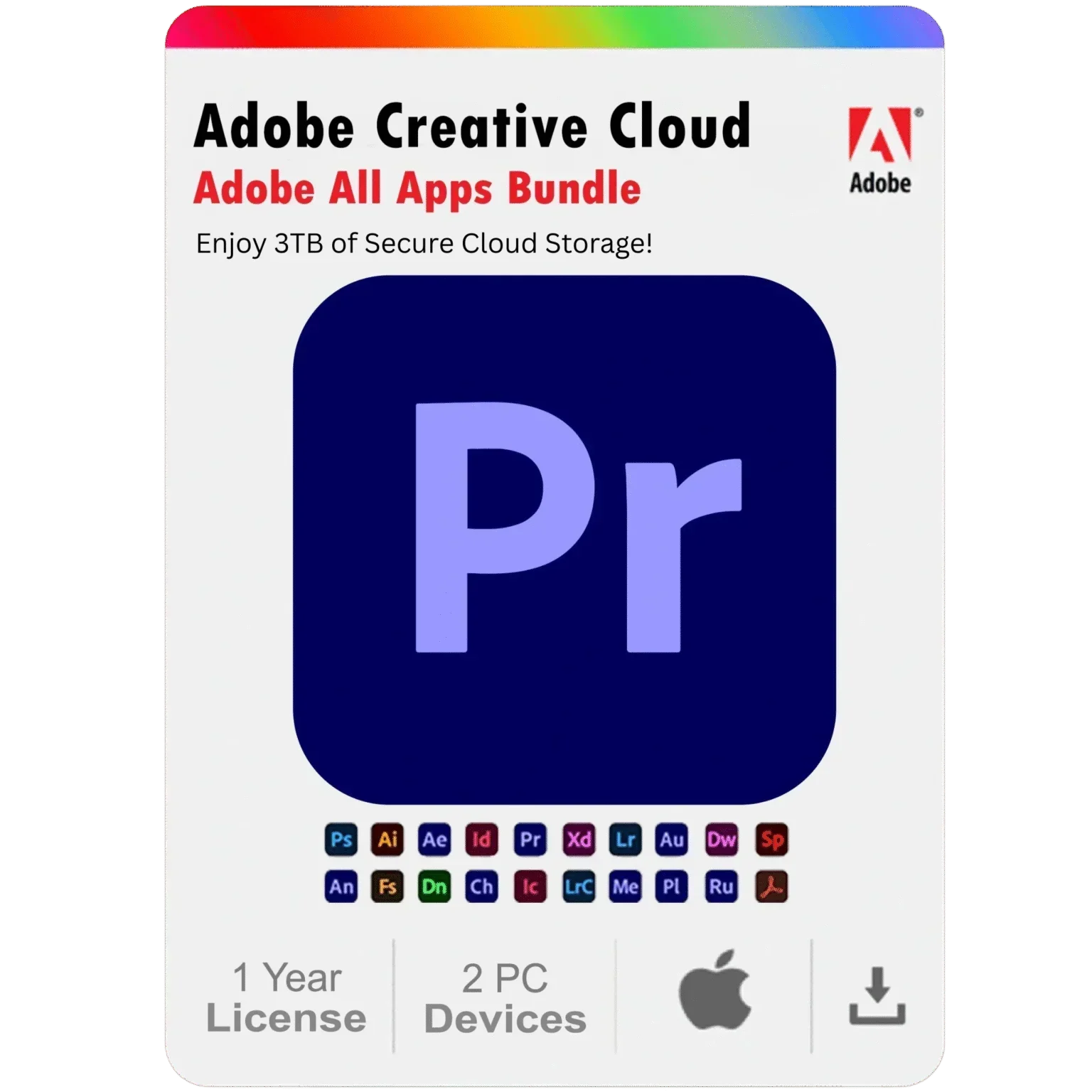 Adobe Premiere Pro 2025 – 1 Year Subscription for Mac (2 Devices)