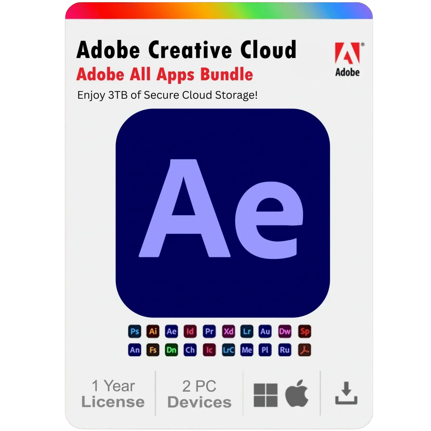 Adobe After Effects 2025 1 Year Subscription For Windows And Mac 2PC